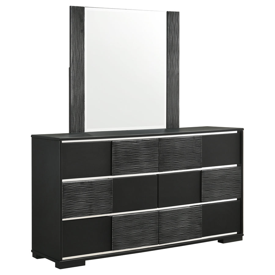 Blacktoft 6-drawer Dresser with Mirror Black_0