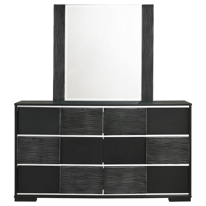 Blacktoft 6-drawer Dresser with Mirror Black_2
