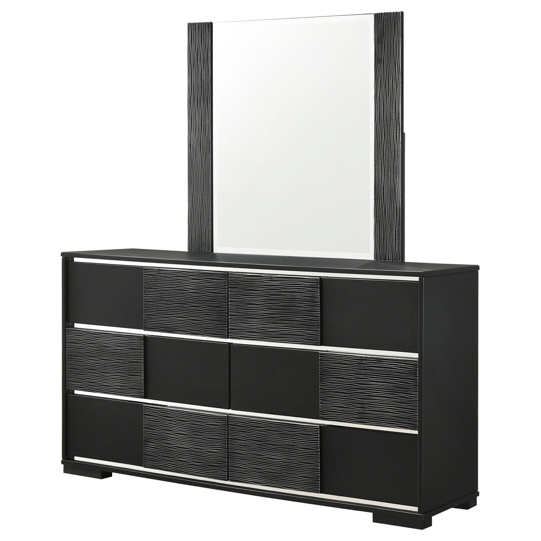 Blacktoft 6-drawer Dresser with Mirror Black_3