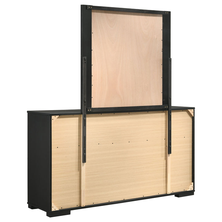 Blacktoft 6-drawer Dresser with Mirror Black_5