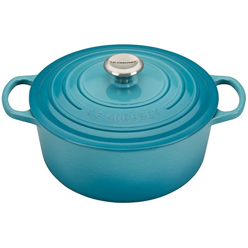 5.5qt Signature Cast Iron Round Dutch Oven Carribean_0