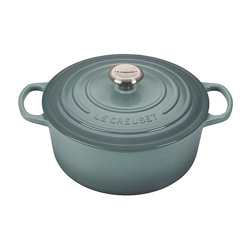 5.5qt Signature Cast Iron Round Dutch Oven Sea Salt_0