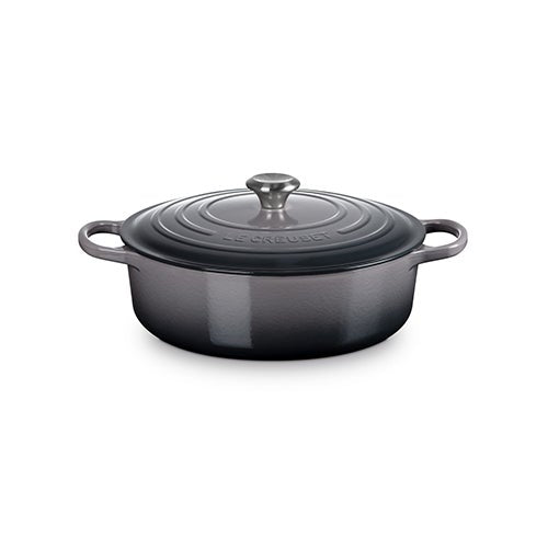 6.75qt Signature Cast Iron Round Wide Oven, Oyster_0