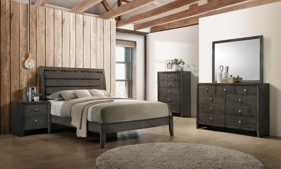 Serenity 4-piece Full Sleigh Bedroom Set Mod Grey_1
