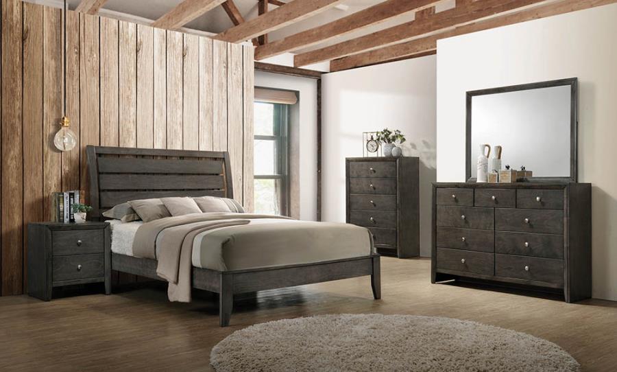 Serenity 4-piece Queen Sleigh Bedroom Set Mod Grey_0