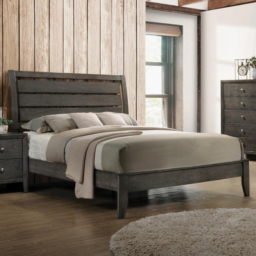 Serenity Twin Panel Bed Mod Grey_0
