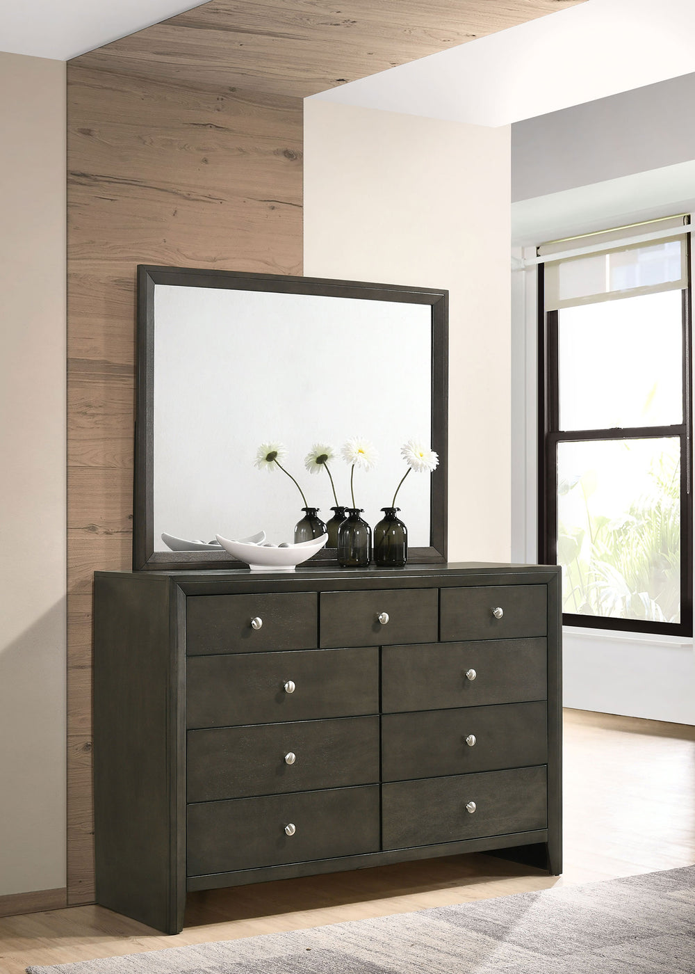 Serenity 9-drawer Dresser with Mirror Mod Grey_1