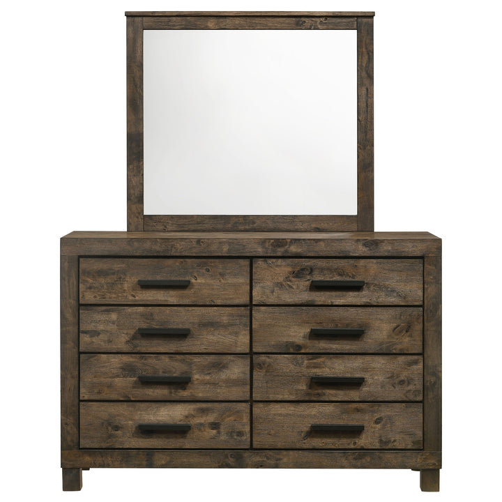 Woodmont 8-drawer Dresser with Mirror Rustic Golden Brown_2