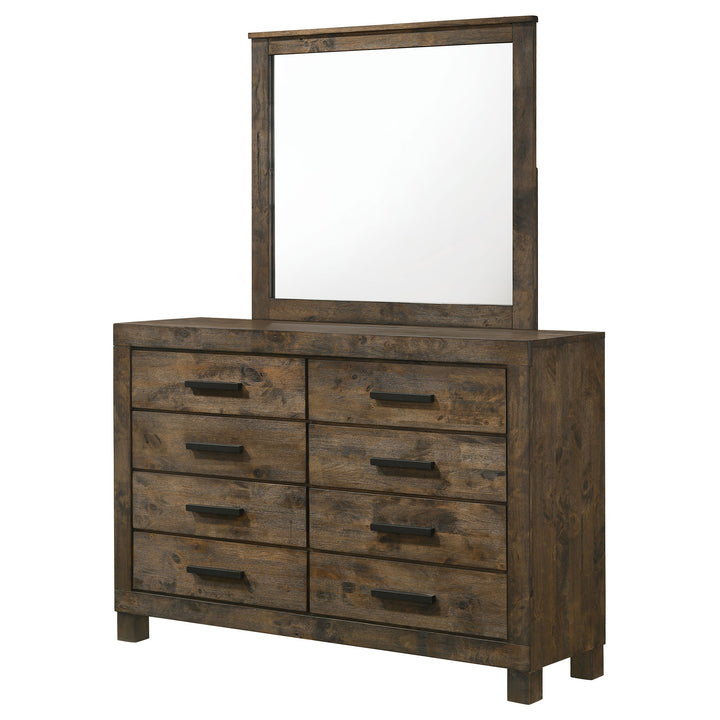 Woodmont 8-drawer Dresser with Mirror Rustic Golden Brown_3