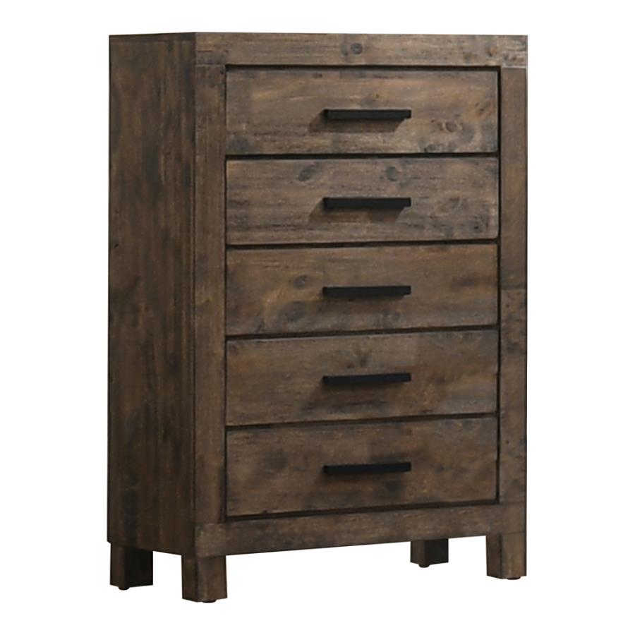 Woodmont 5-drawer Chest Rustic Golden Brown_2