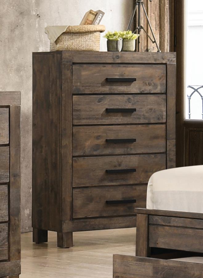 Woodmont 5-drawer Chest Rustic Golden Brown_0