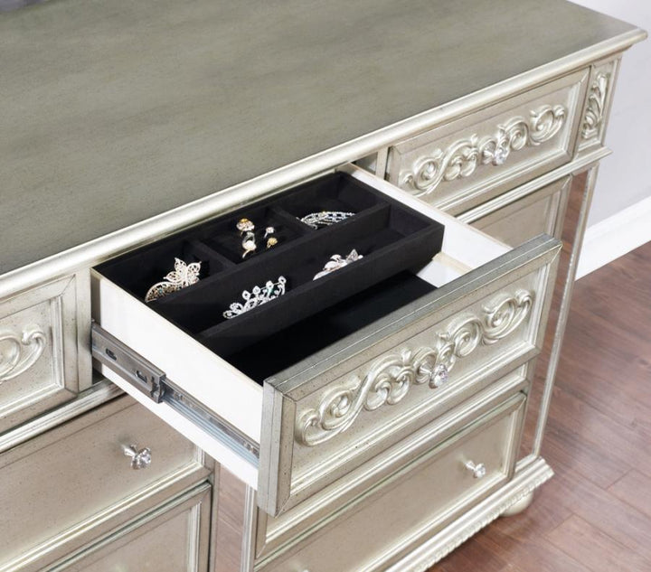 Heidi 9-drawer Dresser Metallic Platinum_0