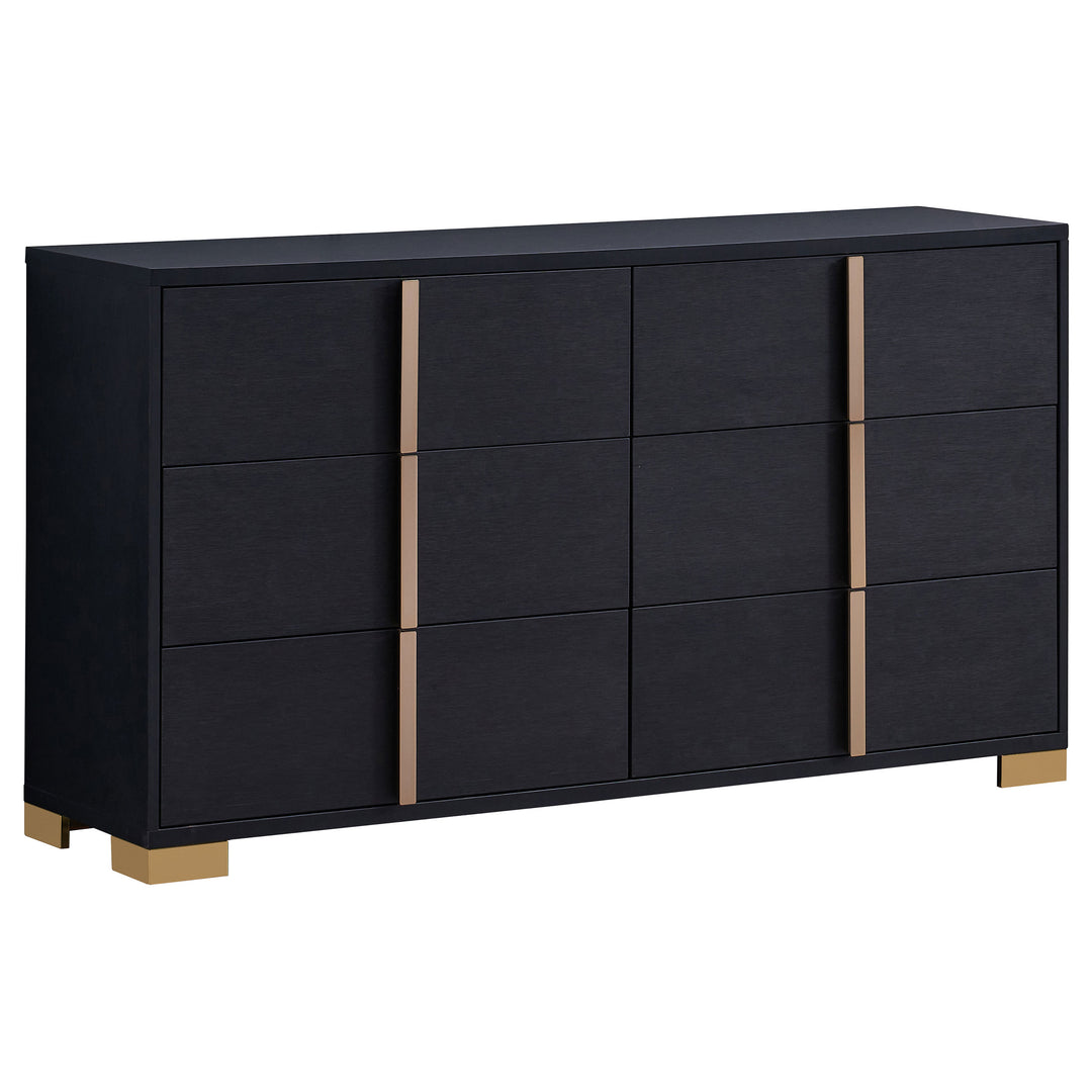 Marceline 4-piece Eastern King Bedroom Set with LED Headboard Black_6