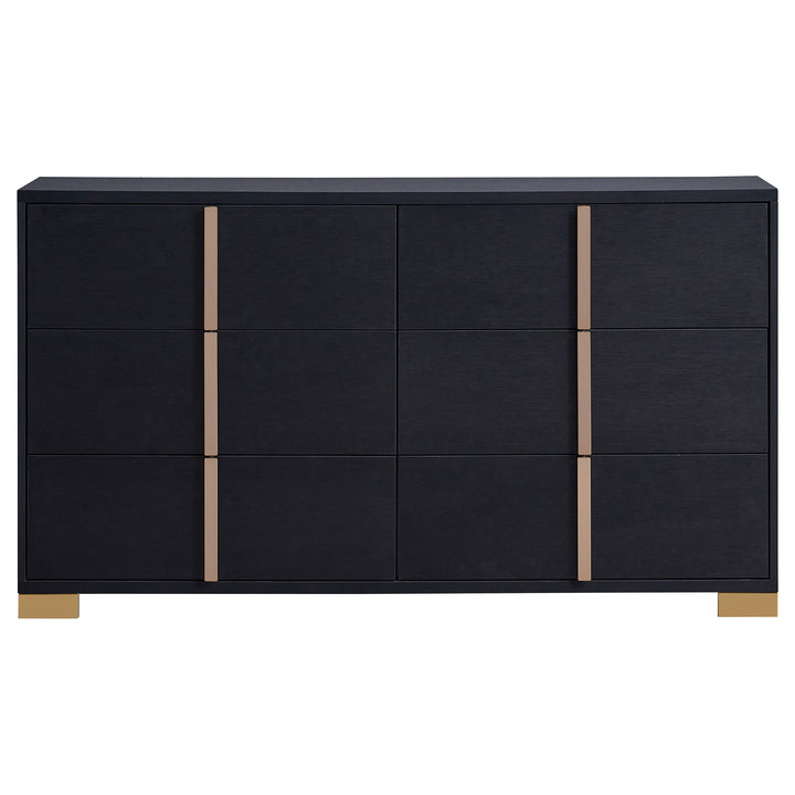 Marceline 4-piece Eastern King Bedroom Set with LED Headboard Black_7