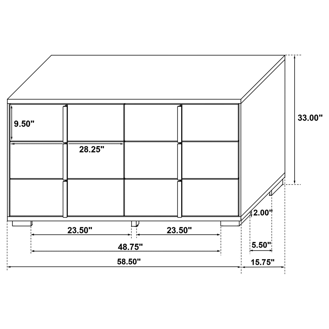 Marceline 4-piece Eastern King Bedroom Set with LED Headboard Black_17