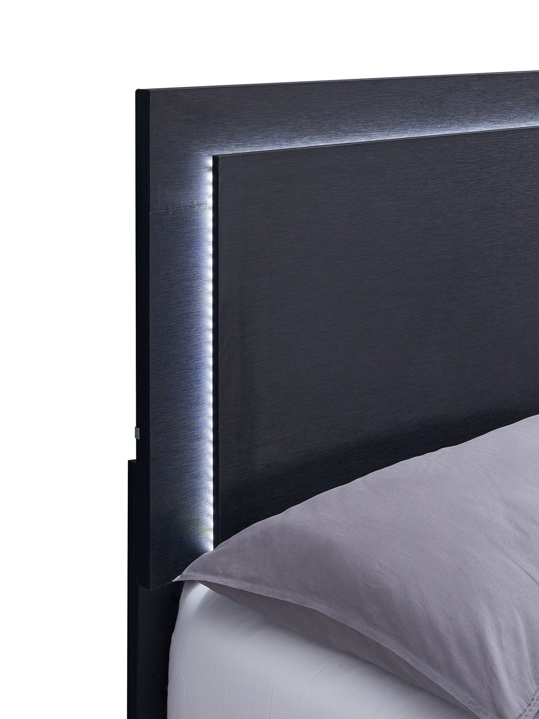 Marceline Queen Bed with LED Headboard Black_4