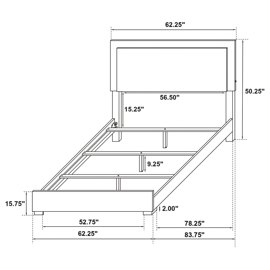 Marceline Queen Bed with LED Headboard Black_6