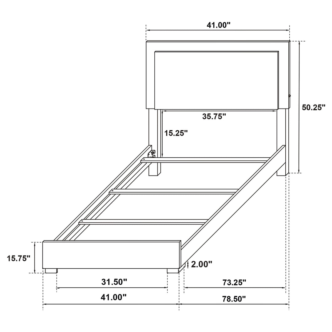 Marceline Twin Bed with LED Headboard Black_6