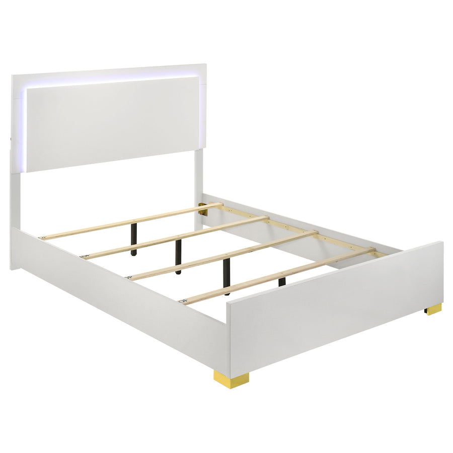 Marceline Eastern King Bed with LED Headboard White_0