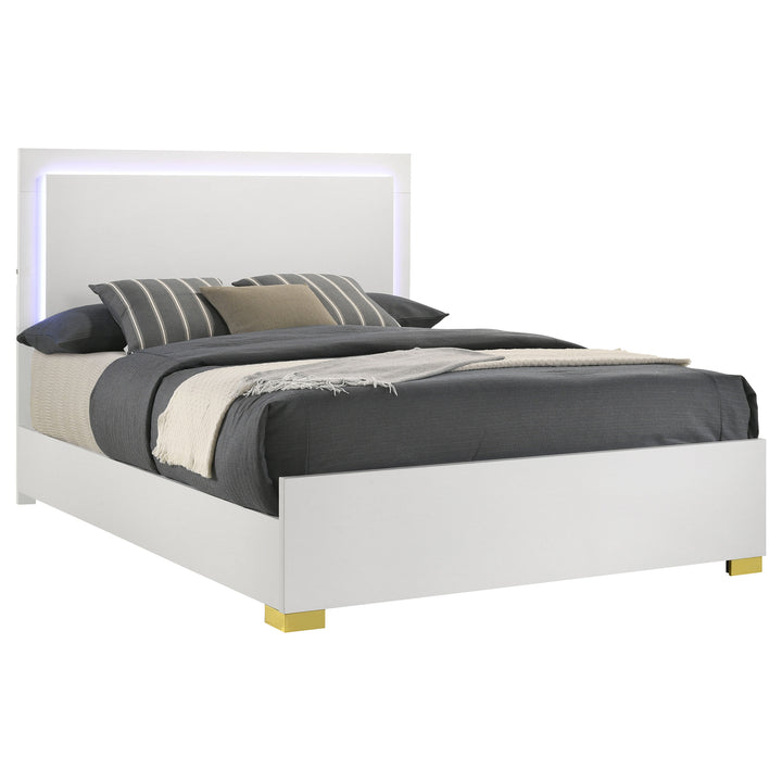 Marceline Eastern King Bed with LED Headboard White_2
