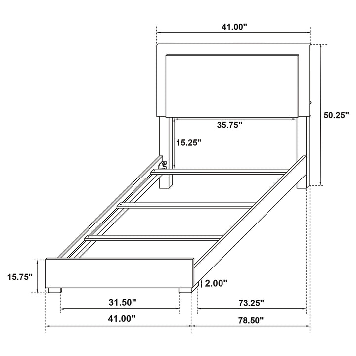 Marceline Twin Bed with LED Headboard White_5