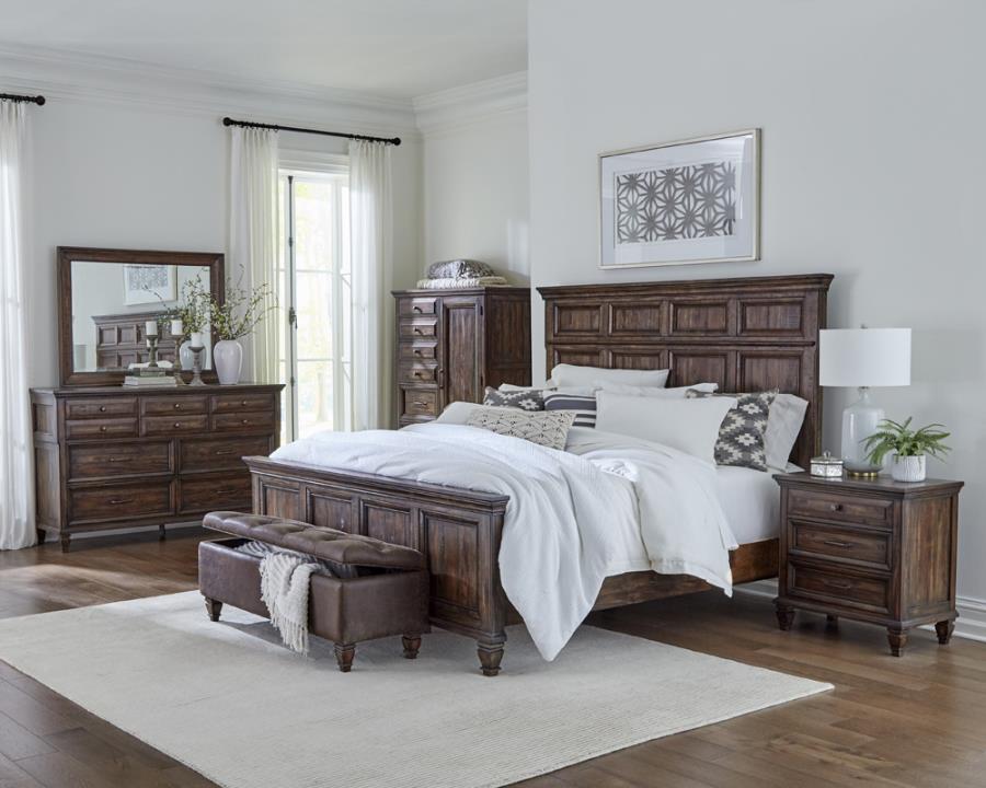 Avenue Eastern King Panel Bed Weathered Burnished Brown_0