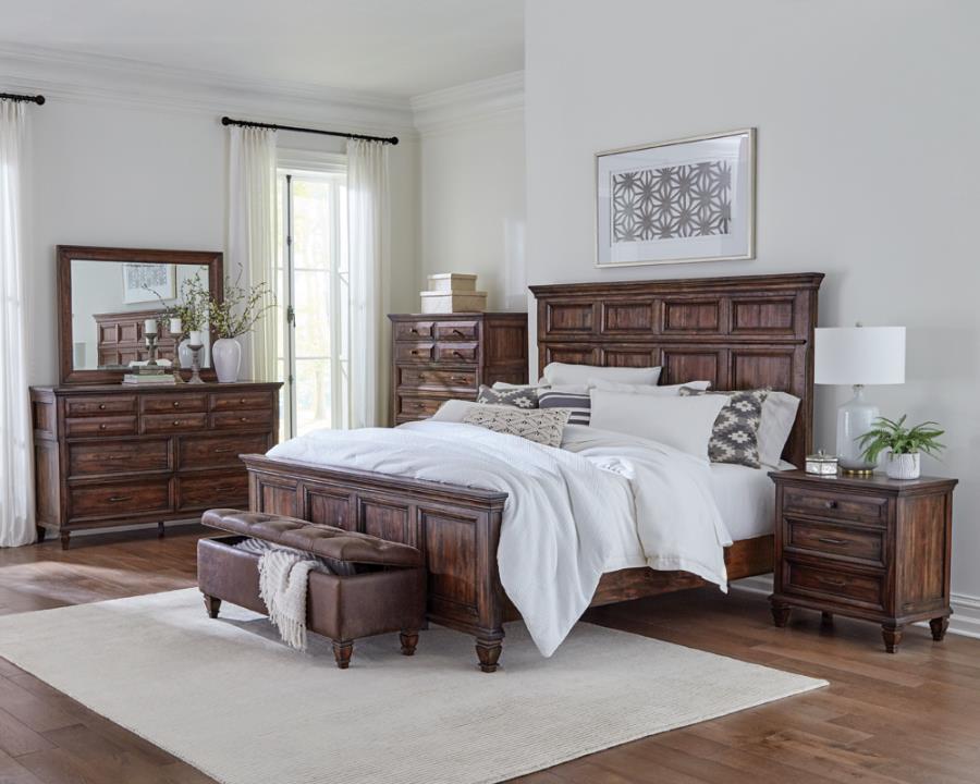Avenue California King Panel Bed Weathered Burnished Brown_0