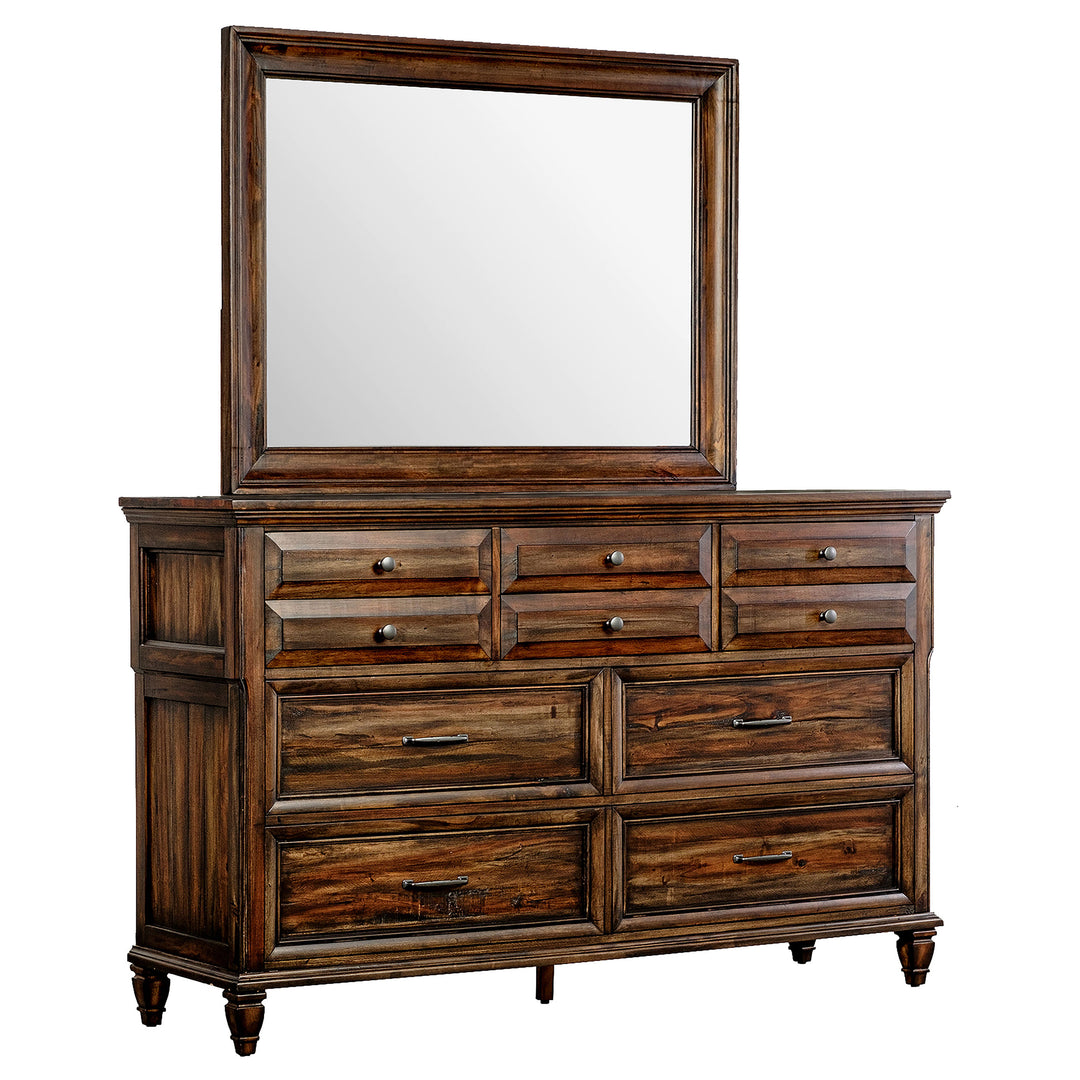 Avenue 8-drawer Dresser with Mirror Weathered Burnished Brown_0
