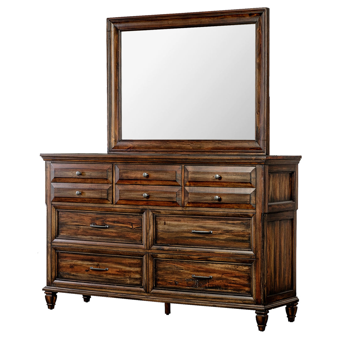 Avenue 8-drawer Dresser with Mirror Weathered Burnished Brown_3
