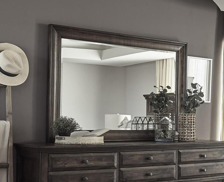 Avenue Rectangle Dresser Mirror Weathered Burnished Brown_0