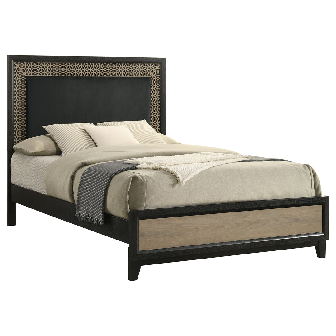 Valencia Eastern King Bed Light Brown and Black_2