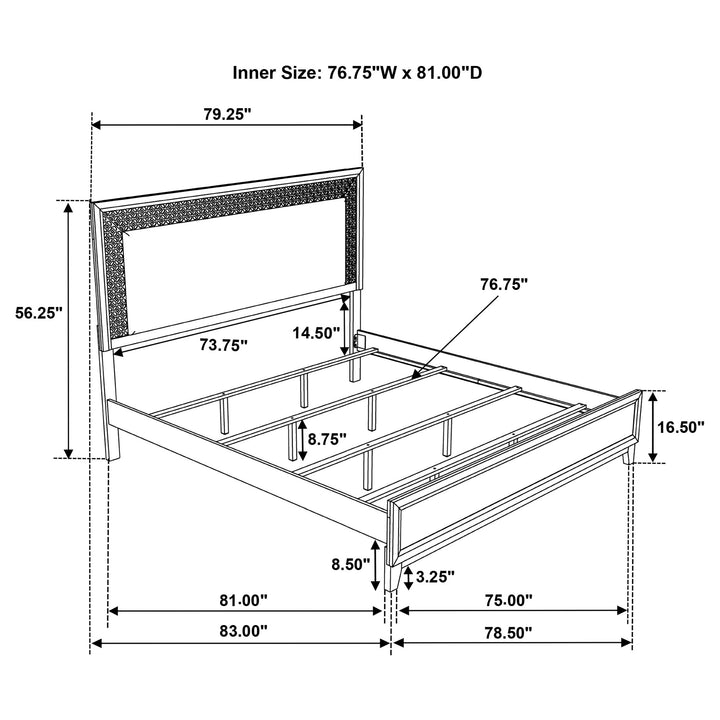 Valencia Eastern King Bed Light Brown and Black_7