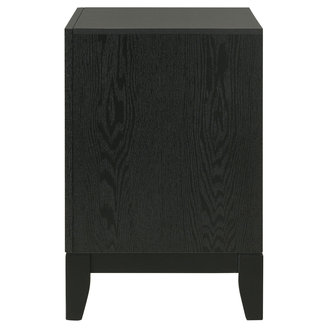 Valencia 2-drawer Nightstand Light Brown and Black_4