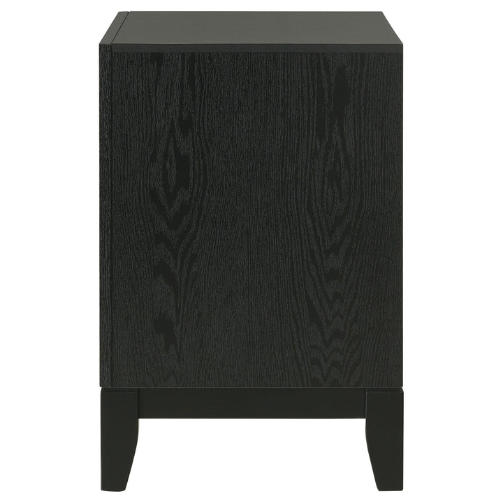 Valencia 2-drawer Nightstand Light Brown and Black_4