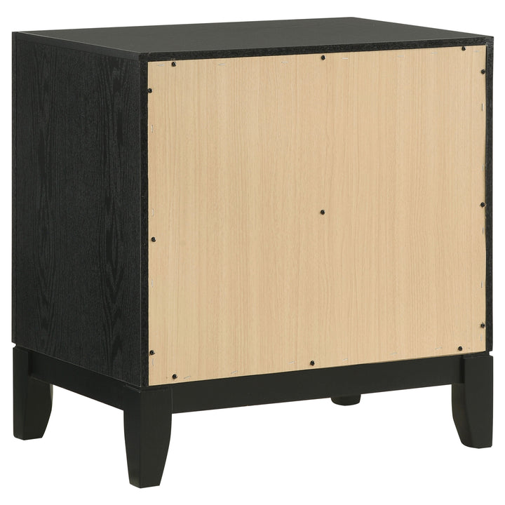 Valencia 2-drawer Nightstand Light Brown and Black_5