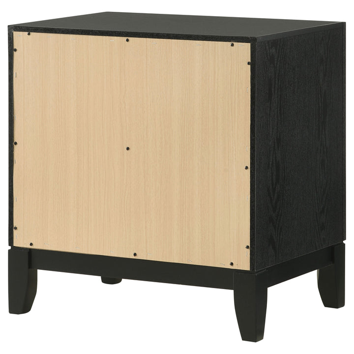 Valencia 2-drawer Nightstand Light Brown and Black_7