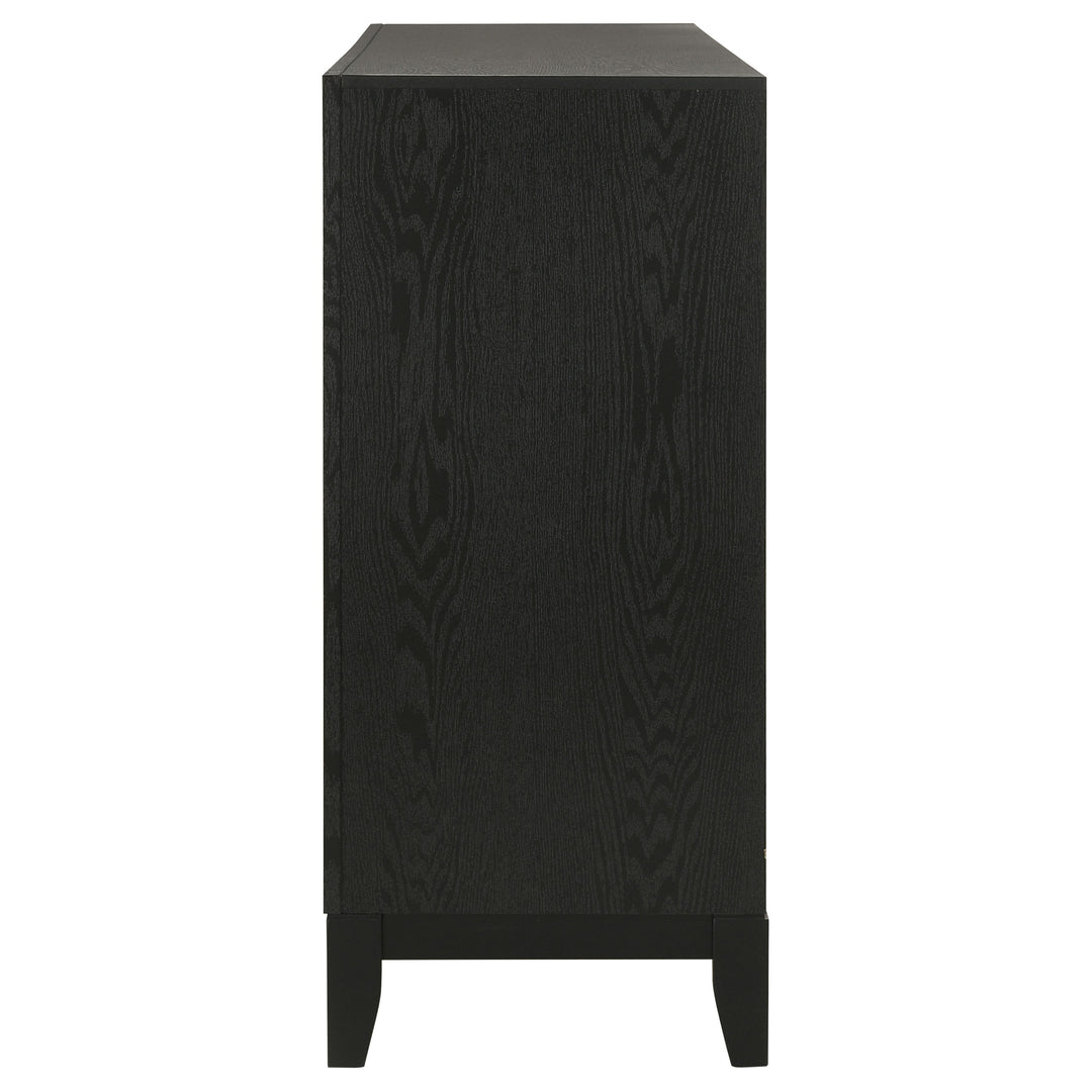 Valencia 5-drawer Chest Light Brown and Black_4