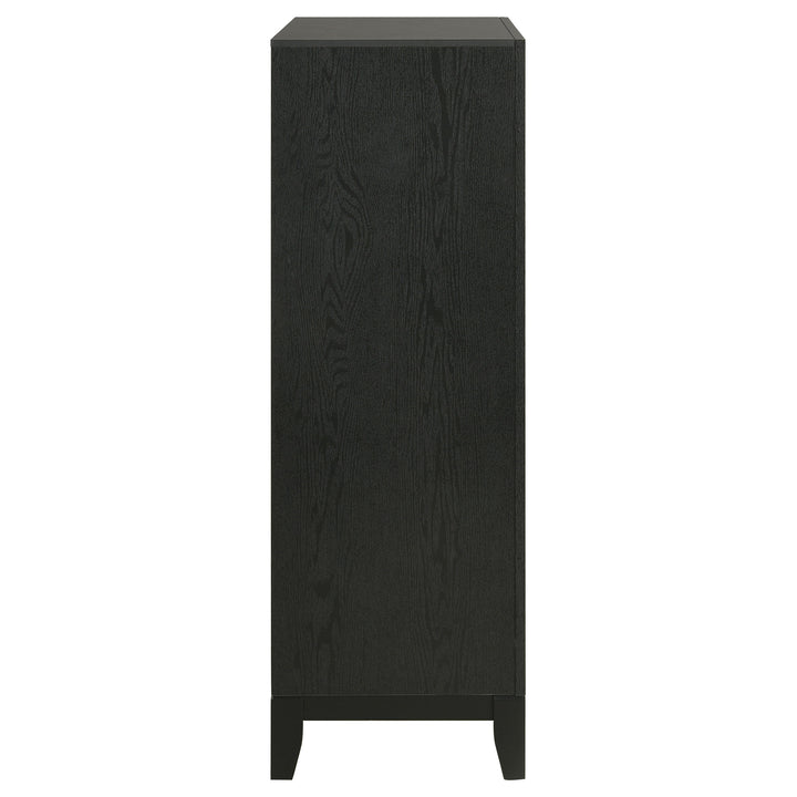 Valencia 5-drawer Chest Light Brown and Black_8