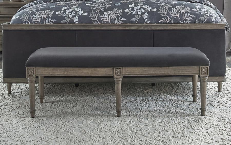 Alderwood Upholstered Bench French Grey_0