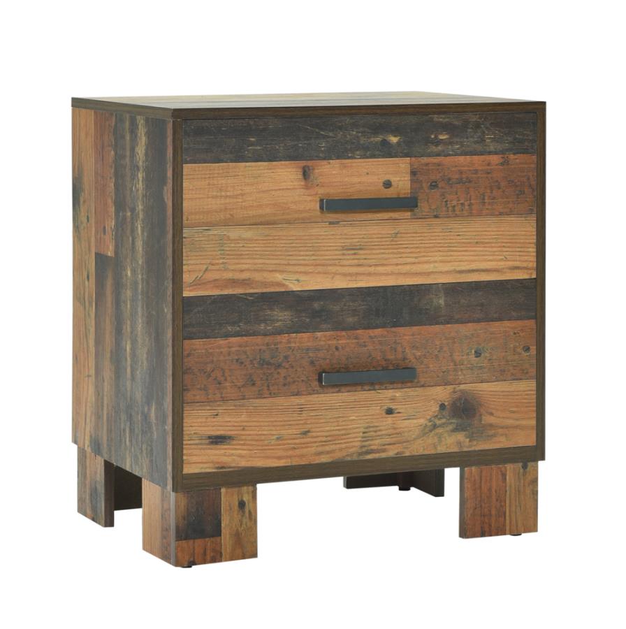 Sidney 2-drawer Nightstand Rustic Pine_1
