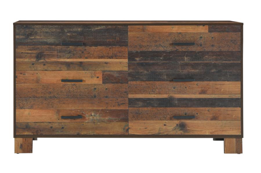 Sidney 6-drawer Dresser Rustic Pine_6