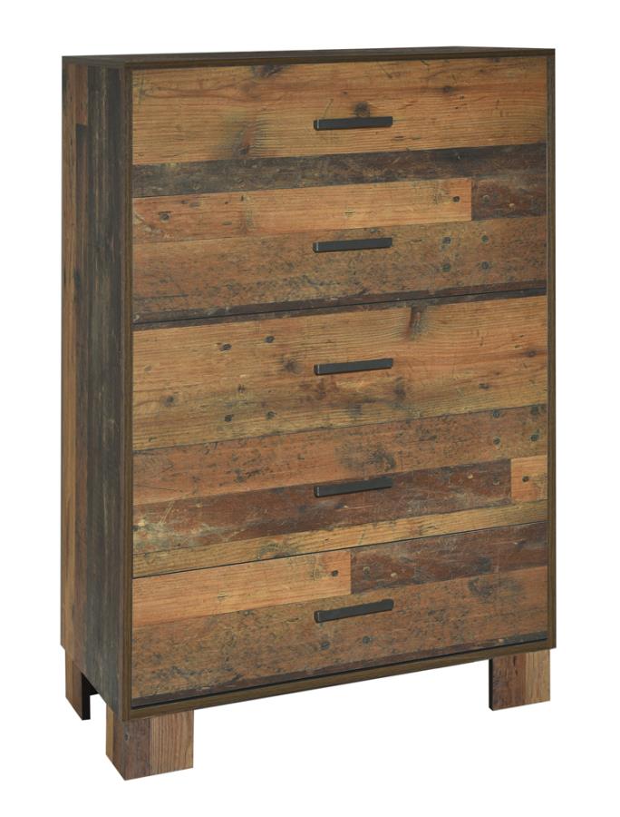 Sidney 5-drawer Chest Rustic Pine_0