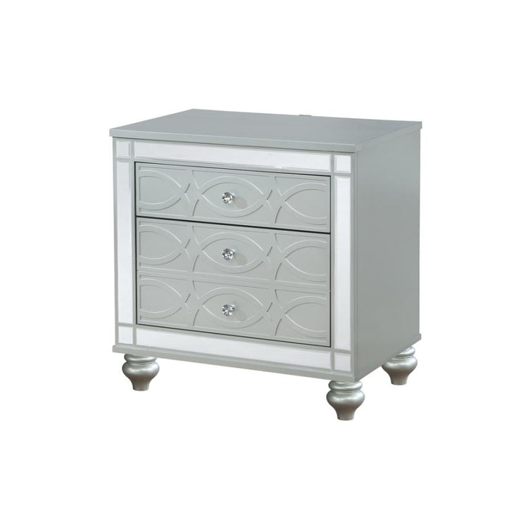 Gunnison 2-drawer Nightstand Silver Metallic_2