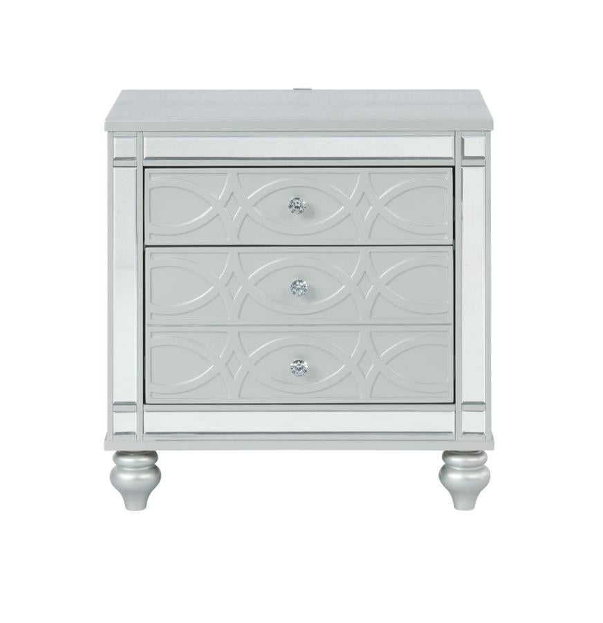 Gunnison 2-drawer Nightstand Silver Metallic_3