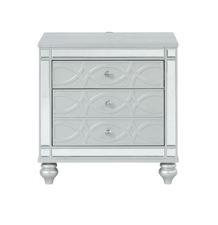 Gunnison 2-drawer Nightstand Silver Metallic_3