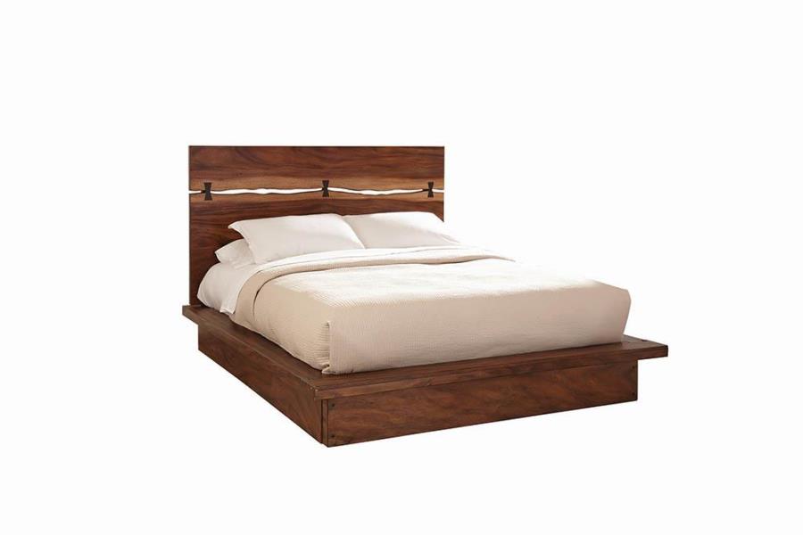 Winslow Queen Bed Smokey Walnut and Coffee Bean_1