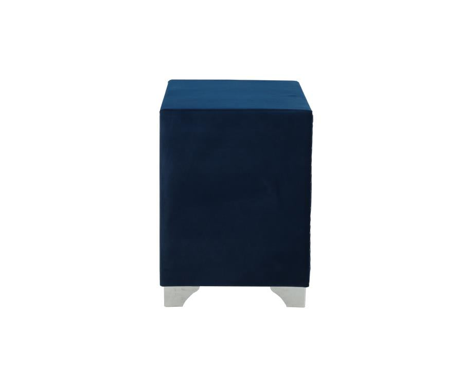 Melody 2-drawer Upholstered Nightstand Pacific Blue_4