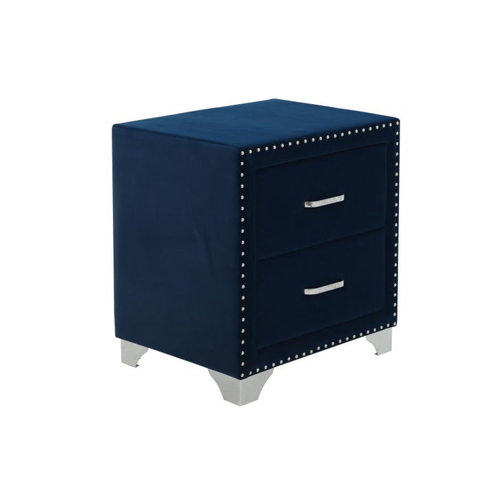 Melody 2-drawer Upholstered Nightstand Pacific Blue_2