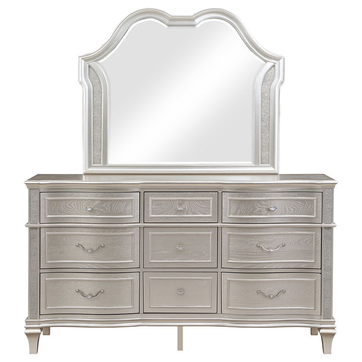 Evangeline 9-drawer Dresser with Mirror Silver Oak_2