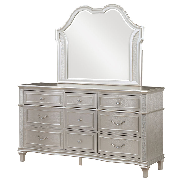 Evangeline 9-drawer Dresser with Mirror Silver Oak_3